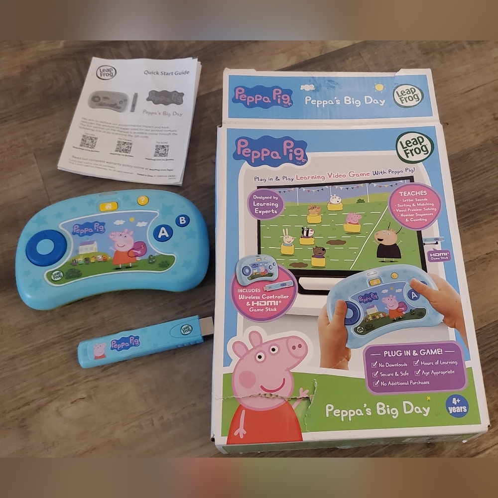 LeapFrog Peppa Pig Peppa's Big Day Blue Plug-In Learning Game